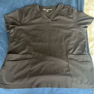 Easy stretch, Black, Scrub Top in size Large